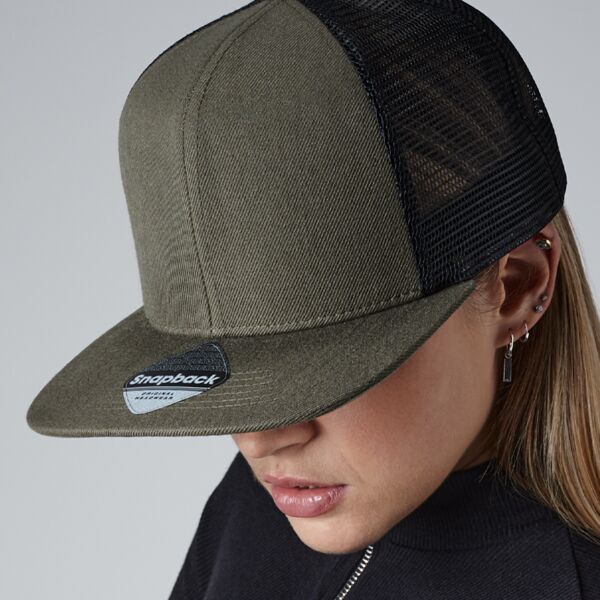 Beechfield Original Flat Peak 6 Panel Trucker Cap Thumbnail