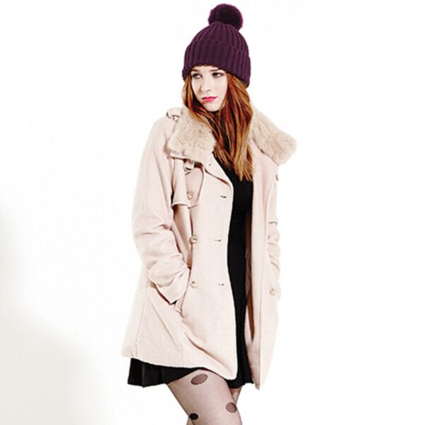 Arosa fur pom pom beanie Thumbnail