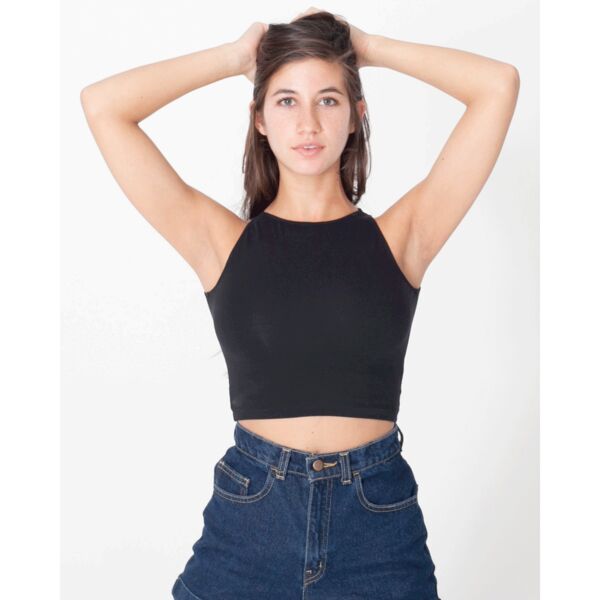 Cotton Spandex sleeveless crop top (8369) Thumbnail
