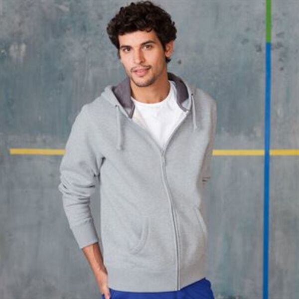 Heavy Full Zip Contrast Hoody Thumbnail