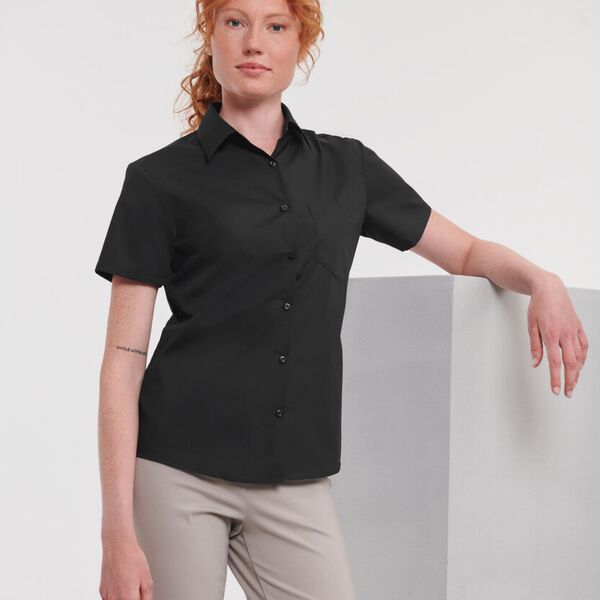 Women's short sleeve poplin shirt Thumbnail