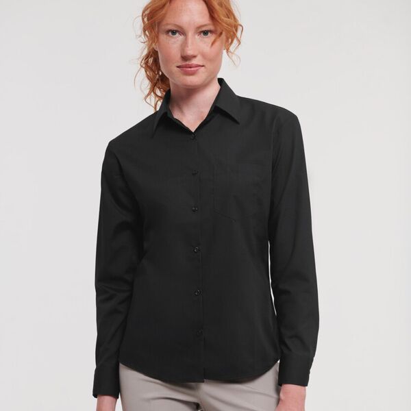Women's long sleeve Easycare poplin shirt Thumbnail