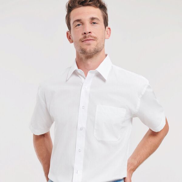 Short sleeve 100% Cotton Poplin Shirt Thumbnail
