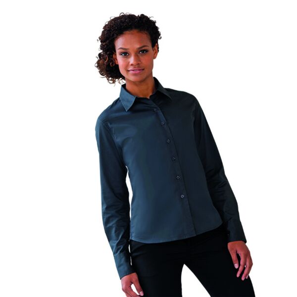 Women's long sleeve classic twill shirt Thumbnail