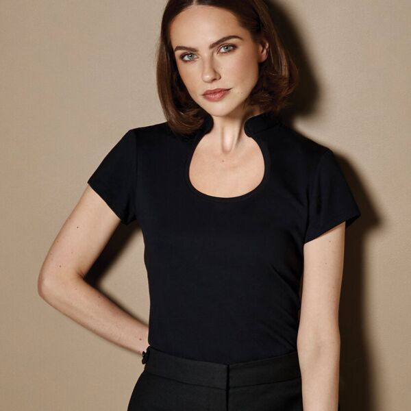 Corporate top keyhole neck women's Thumbnail