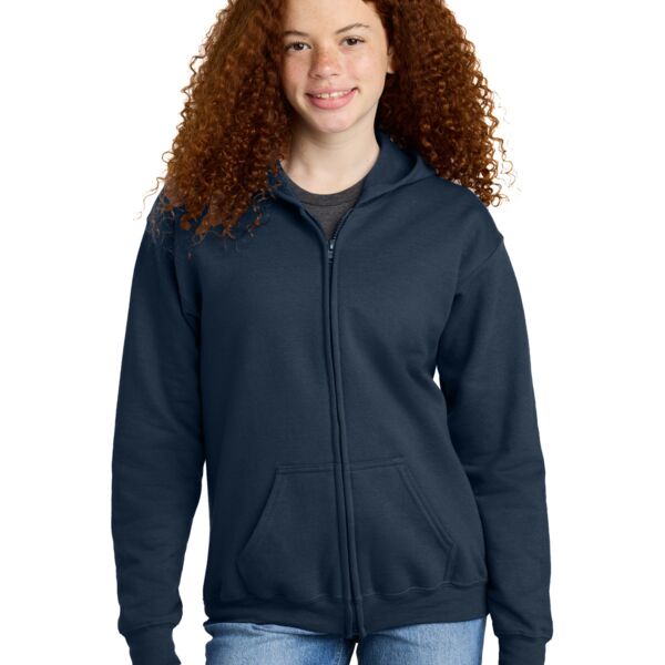 Youth Heavy Blend™ Full Zip Hooded Sweatshirt Thumbnail