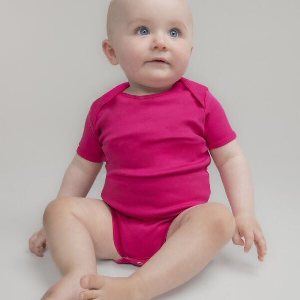 Short sleeved body suit with envelope neck opening Thumbnail