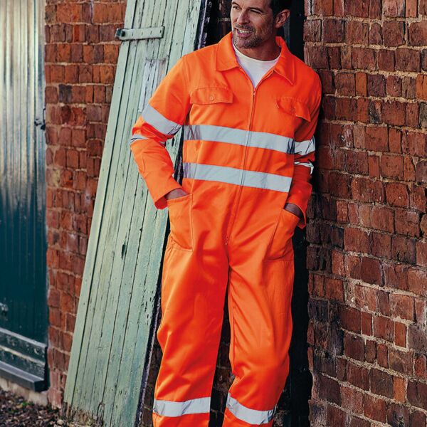 Hi-vis polycotton coverall (HV058) Thumbnail