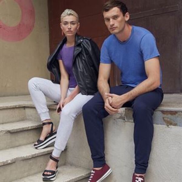 Lightweight cuffed jog pants Thumbnail